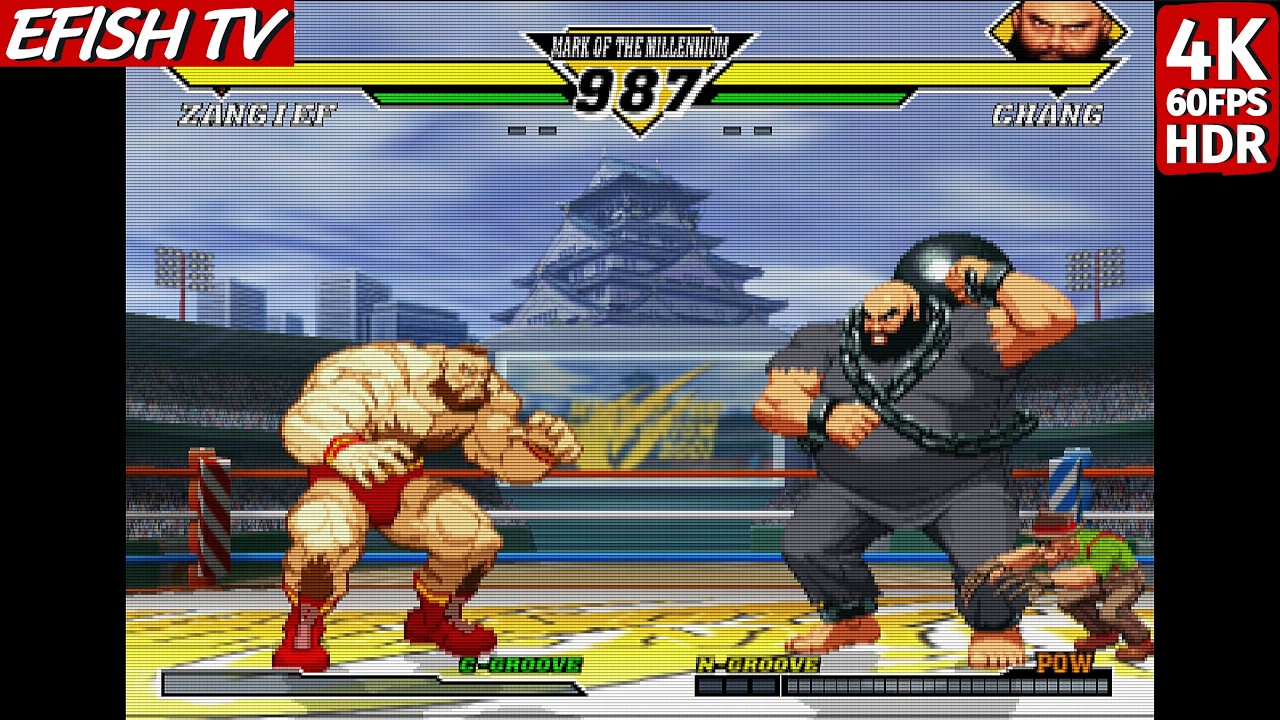 Zangief vs Chang Koehan (Hardest AI) - Capcom vs SNK 2