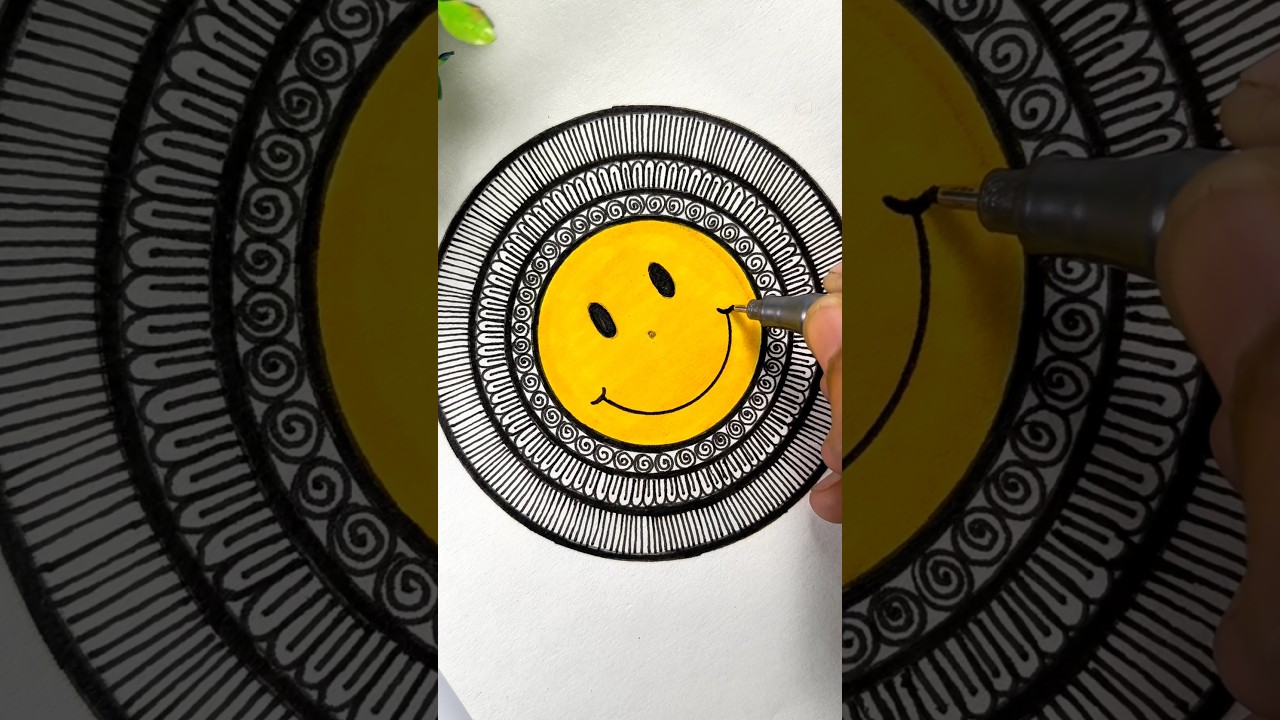 Mandala art for beginners 🎨 #shorts #mandala #art #drawing #smile