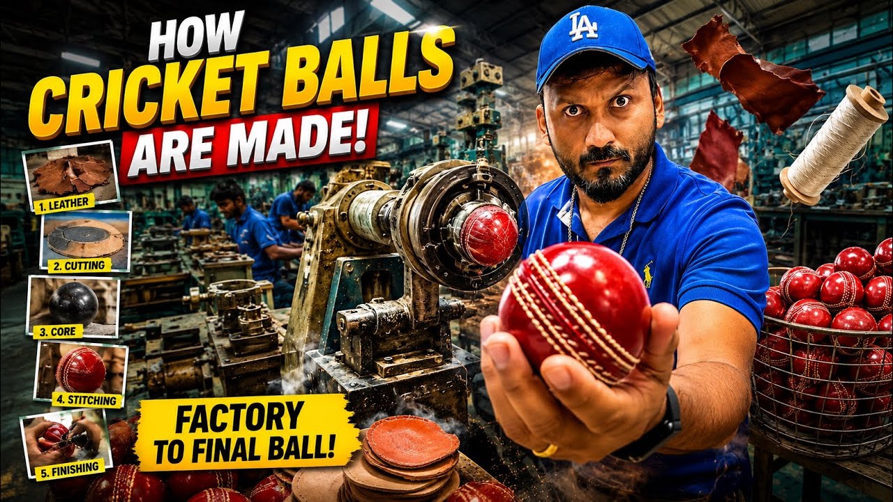 &ldquo;Inside India&rsquo;s Cricket Ball Factory&rdquo;| From Leather to match Ball🤯👌