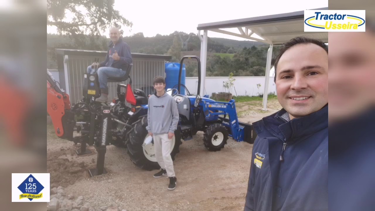 Entrega NEWHOLLAND BOOMER 35, carregador frontal Stoll, Retro-Escavadora AGRORAMOA -  Paulo Simões