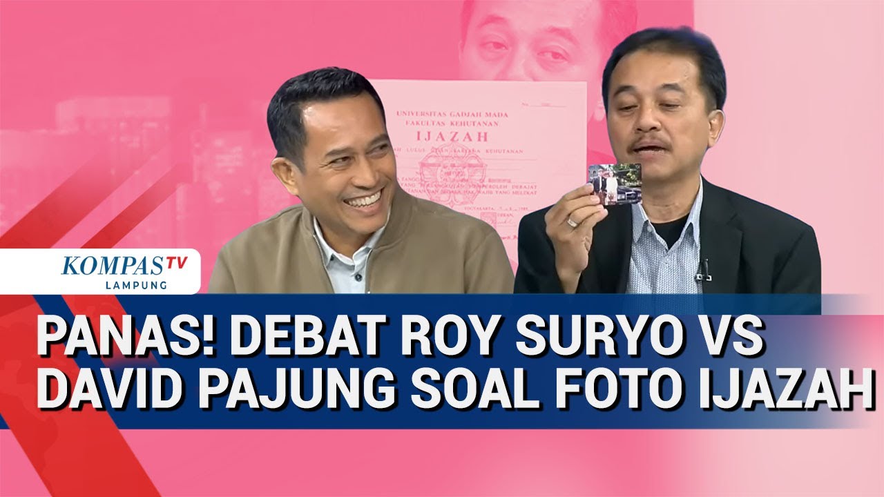 Debat Roy Suryo Vs David Pajung soal Foto Ijazah Jokowi