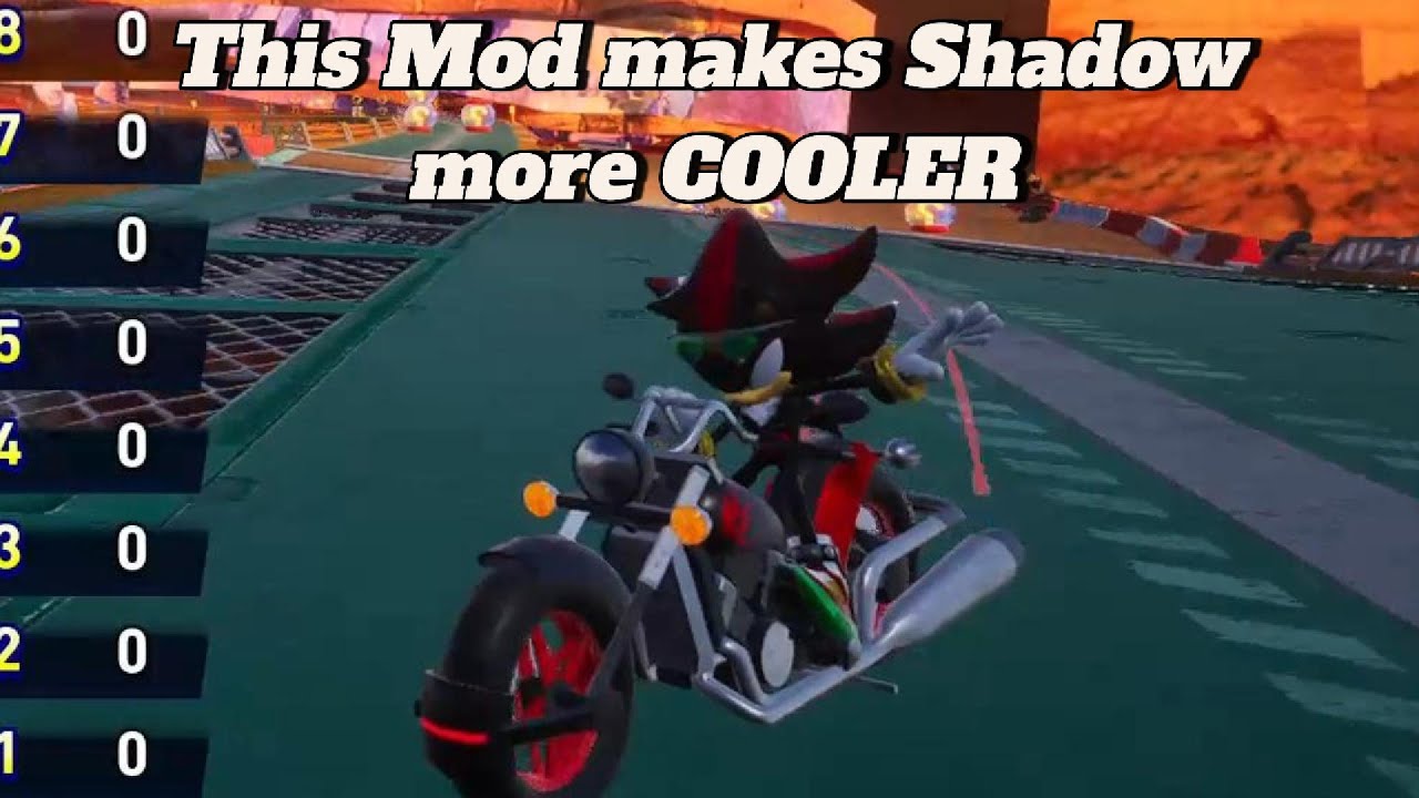 Shadow on a Bike Mod (Cooles think ever)/Sonic racing Crossworld