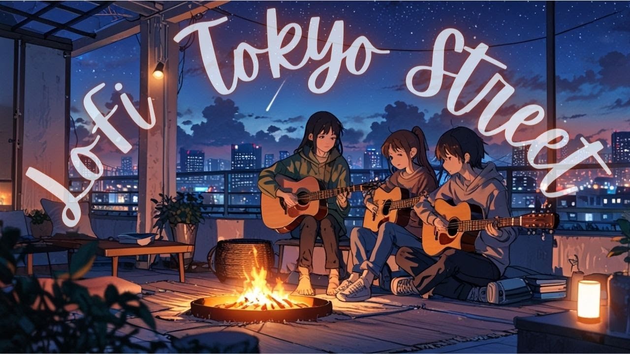 Tokyo Rooftop Sunset: Anime Vibes Chillhop Session - Relaxing Lofi Music
