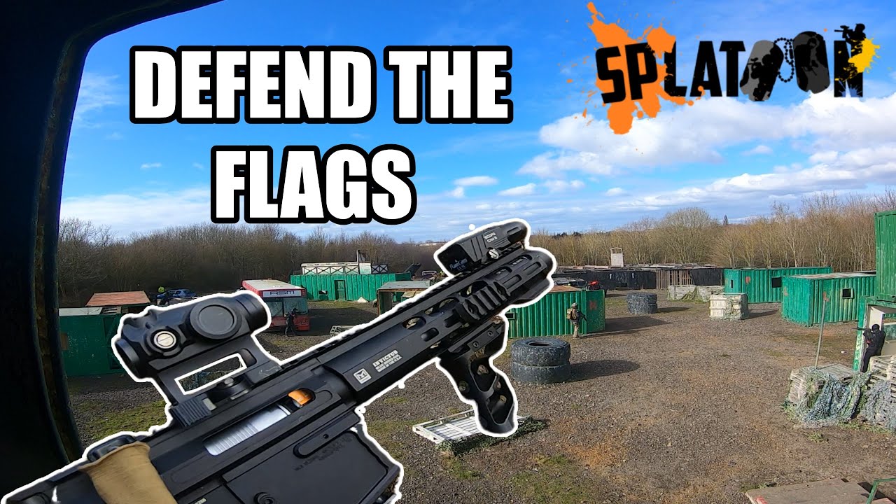 Defend The Flags Fall Back Game. Splatoon Paintball & Airsoft. Wolverine MTW Billet