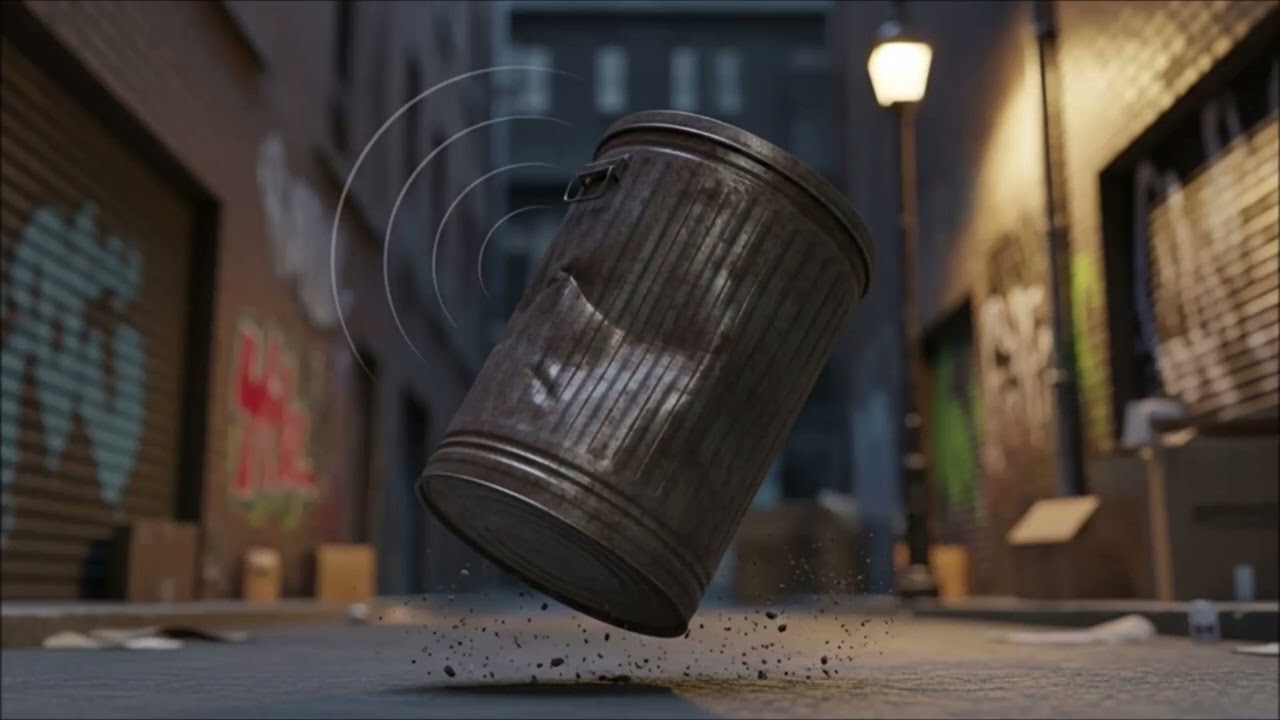 Trash Can Banging Sound | Loud Bang Noise