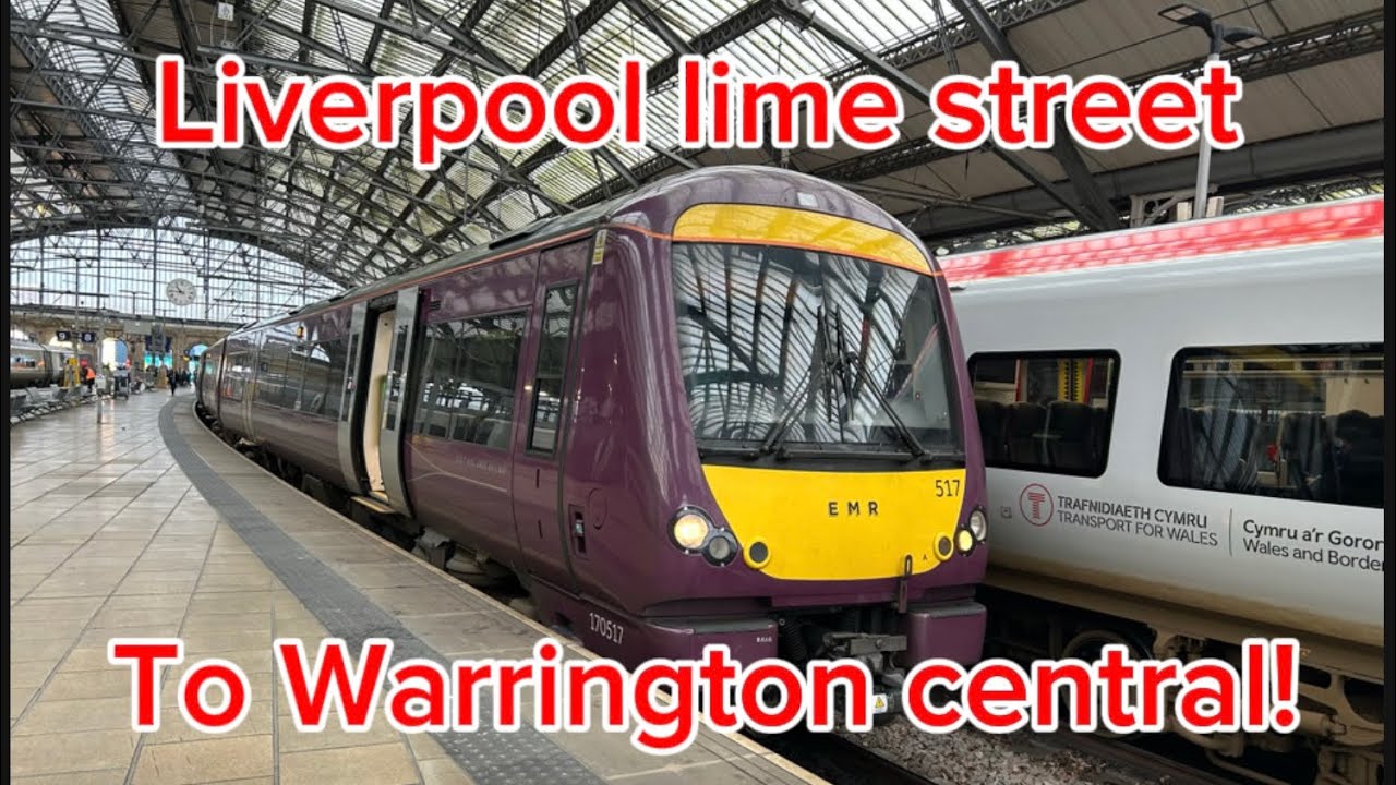 FULL JOURNEY Liverpool lime street to Warrington central EMR class 170 turbostar 31/1/2026