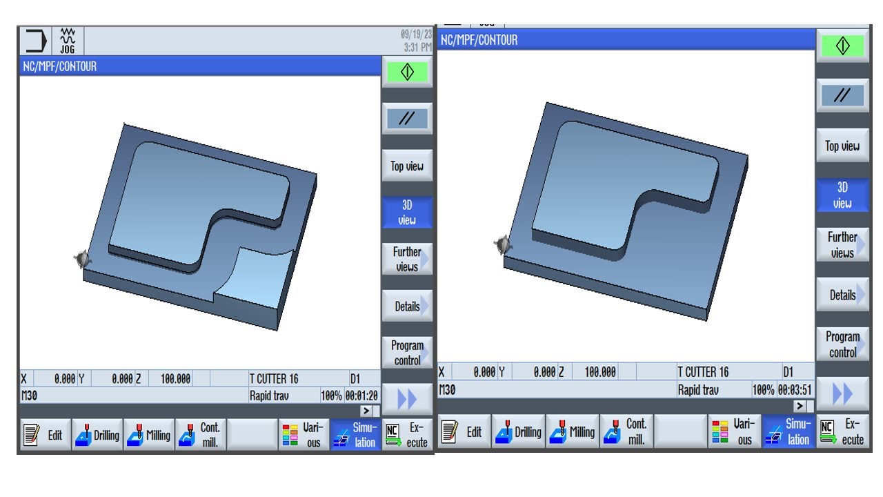 SINUMERIK Island CNC Milling Programming