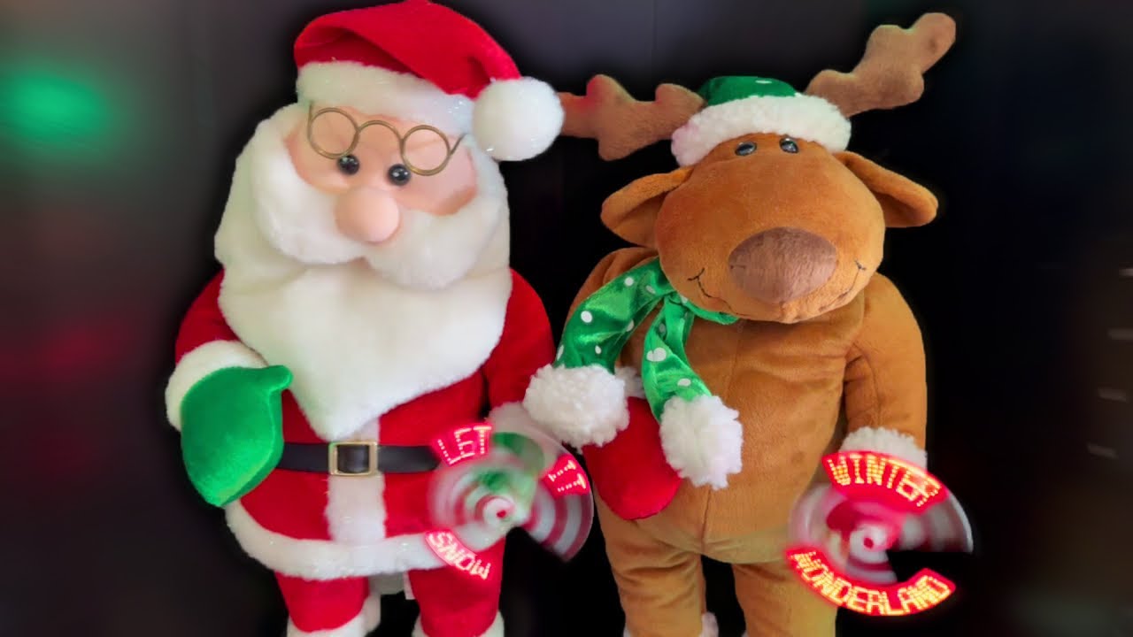 (Audio Rip) Gemmy Message Fan Reindeer & Santa “Winter Wonderland” & “Let It Snow”