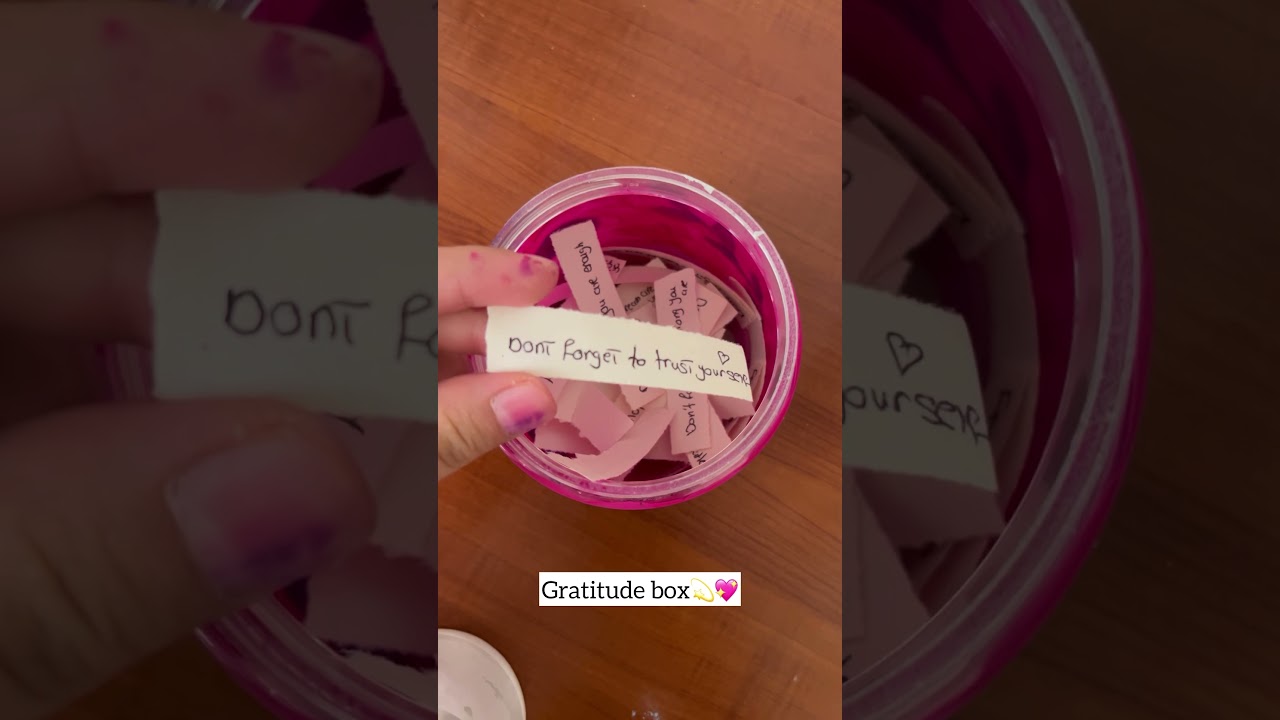 Gratitude box 💖 If you want sample sentences for gratitude, read first comment 