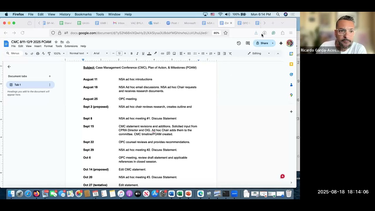 NSA Ad Hoc Meeting (9/18/25)