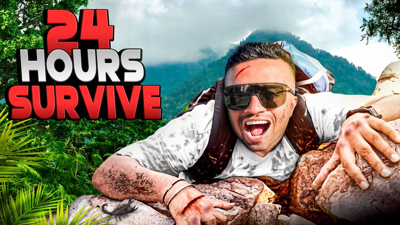 توی جنگل ۲۴ ساعت زنده موندم🔥| I survive 24H in the Jungle