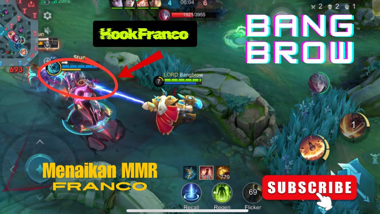 Push Rank // Pakai HOOK Franco // MMR naik // Mobile Legend