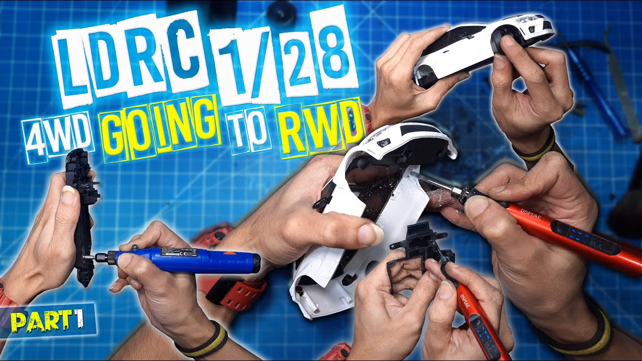 LDRC 1/28 [ 4WD GOING TO RWD ] PART1 [ LONG PROCESS ] CHASSIS AND WHEELS [ 2K60FPS ]