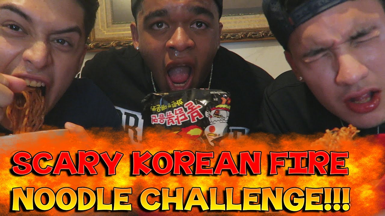 SCARY KOREAN FIRE NOODLE CHALLENGE!!!