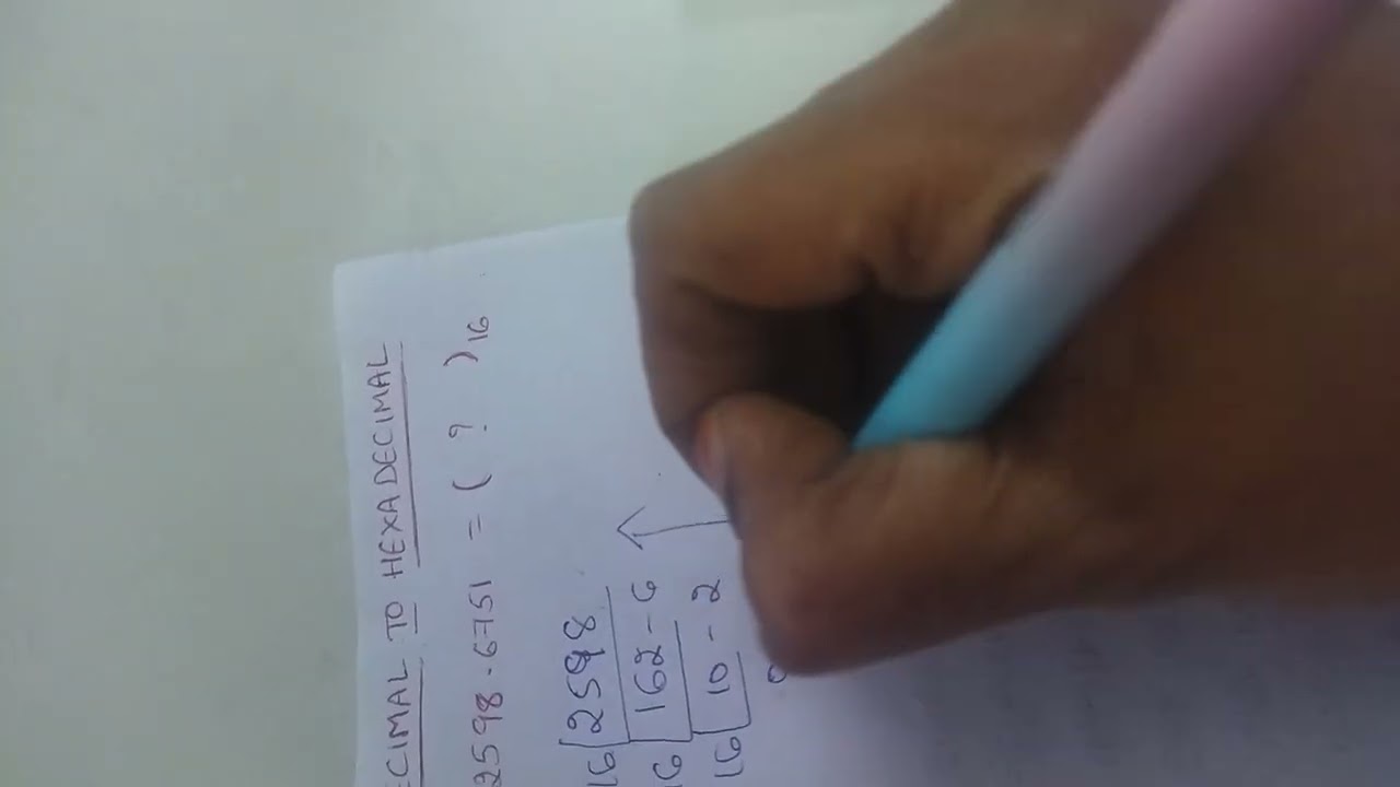 DECIMAL TO HEXADECIMAL CONVERSION WITH EXAMPLE /  NUMBER SYSTEM
