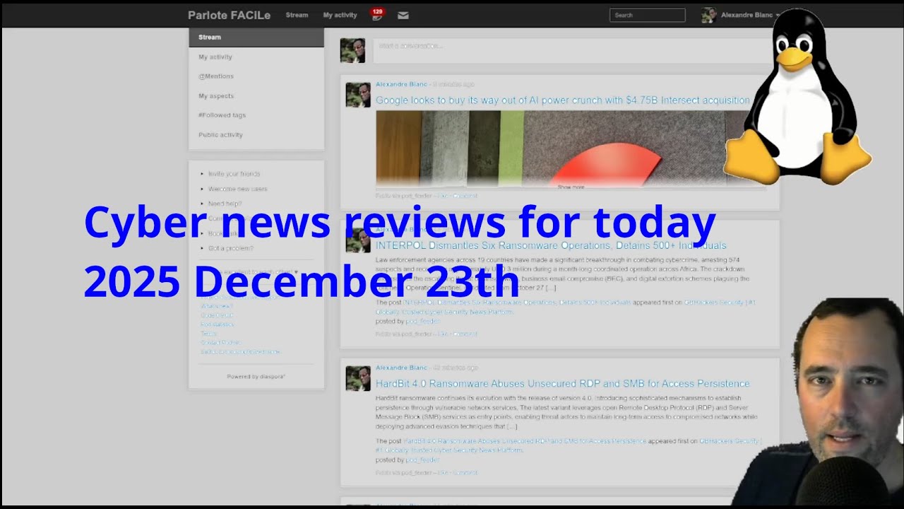 Cyber news feed reviews for today 2025 December 23th