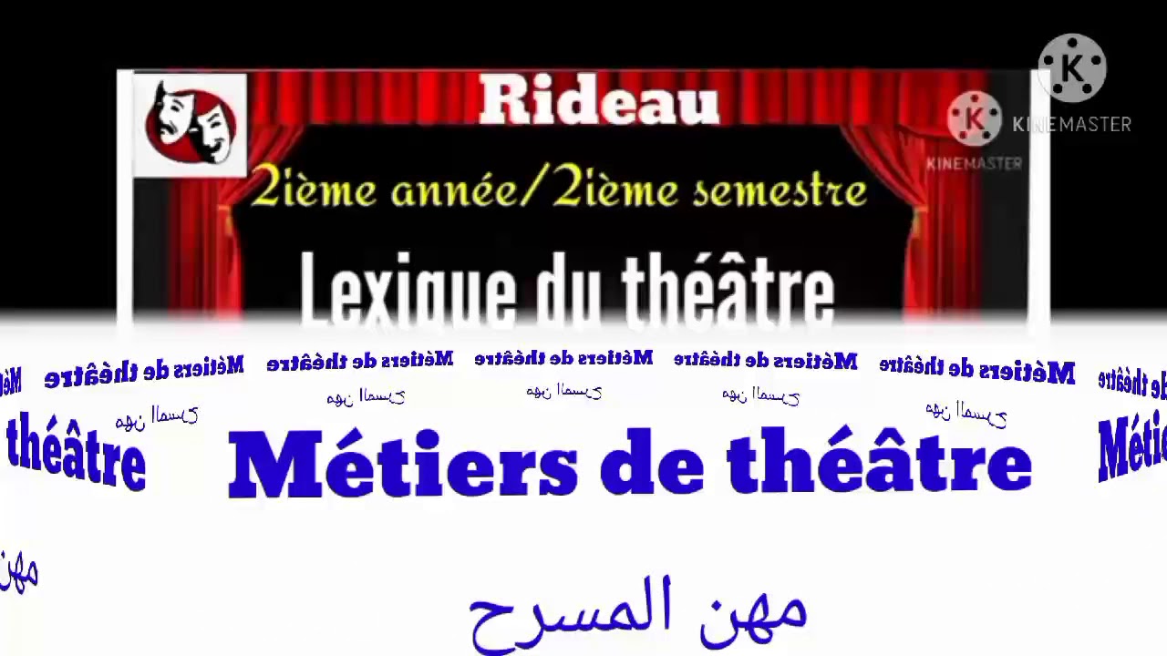 2ième année :le théâtre تعرف على مهن المسرح                    les métiers de théâtre