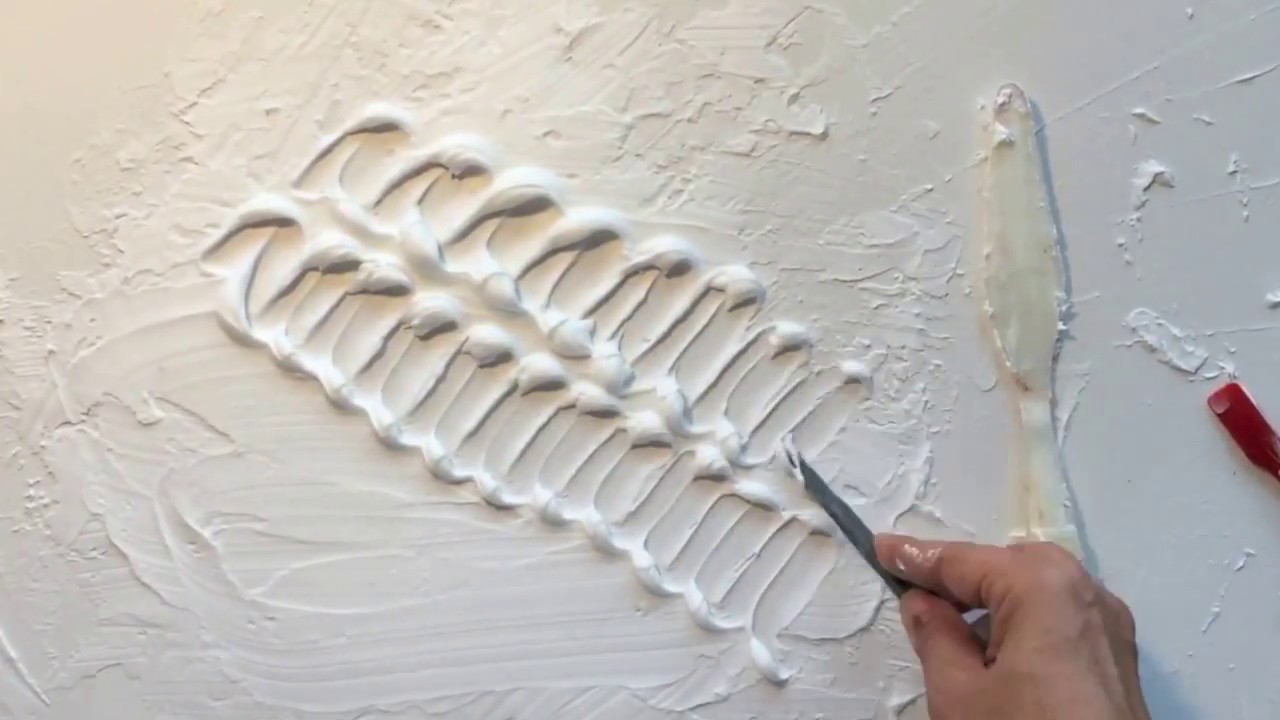 Textures and patterns with modelling paste.
