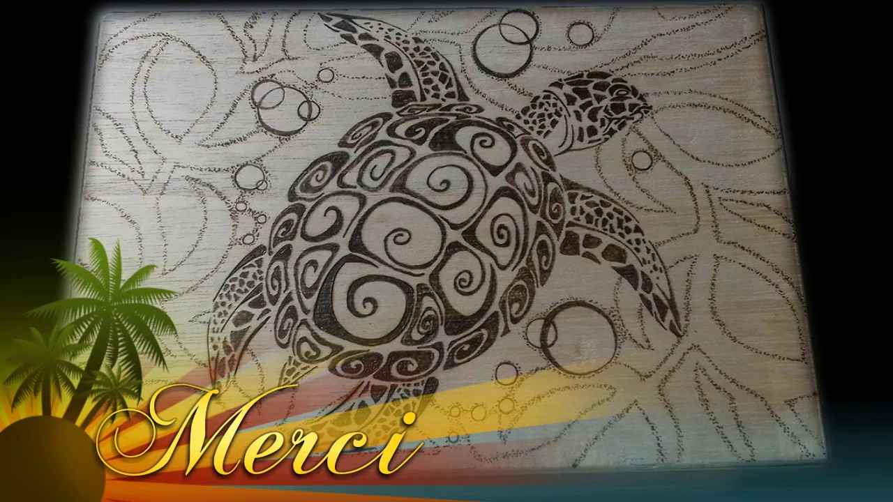 Pyrogravure vitesse max Tortue