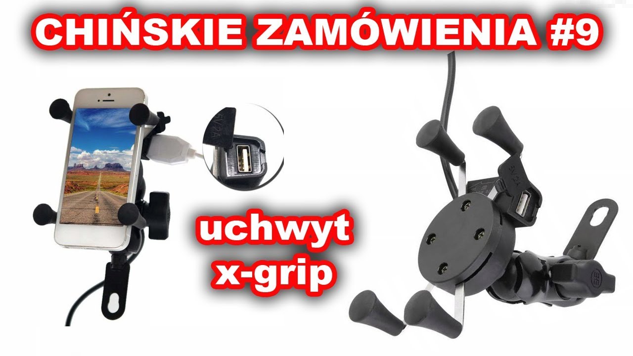 CHIŃSKIE ZAMÓWIENIE #9 | Uchwyt motocyklowy na telefon GPS USB X-GRIP [RECENZJA]