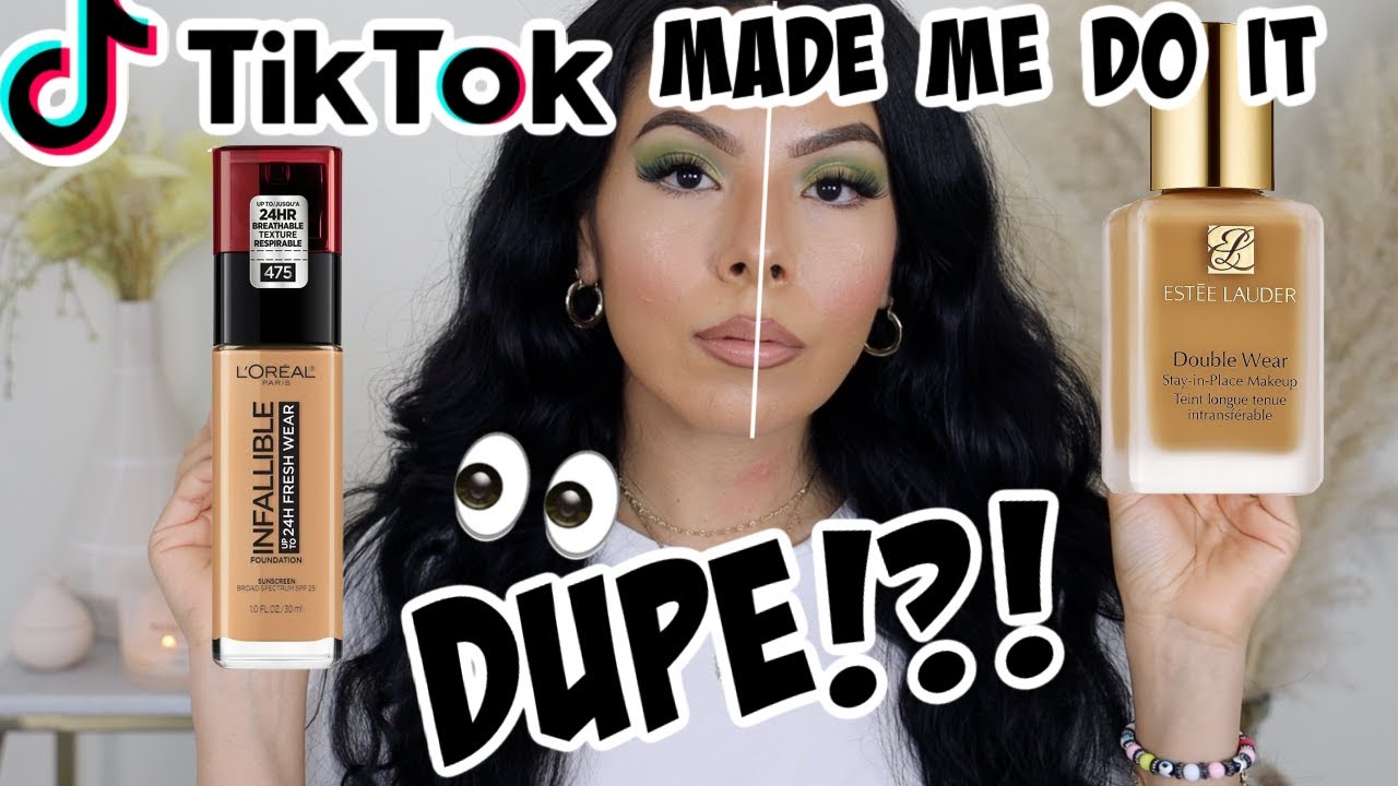 DUPE ALERT 🚨LOREAL 24 HR FOUNDATION VS DOUBLE WEAR|| COMPARISON WEAR TEST