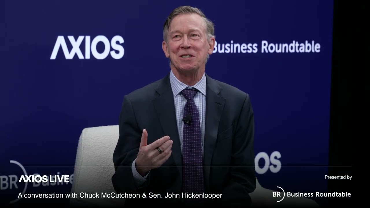 Sen. John Hickenlooper in conversation with Axios’ Chuck McCutcheon