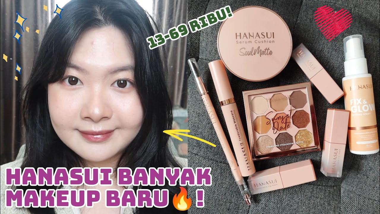 Makeup Pakai Produk Baru HANASUI😊! Semuanya Murah Tapi Baguss~