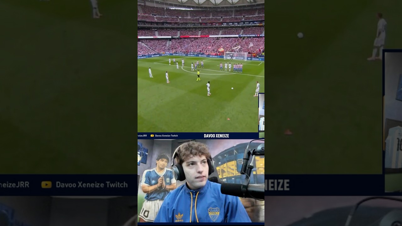 DAVO REACCIONA AL TIRO LIBRE DE MASTANTUONO CONTRA EL ATL&Eacute;TICO DE MADRID 😂😂