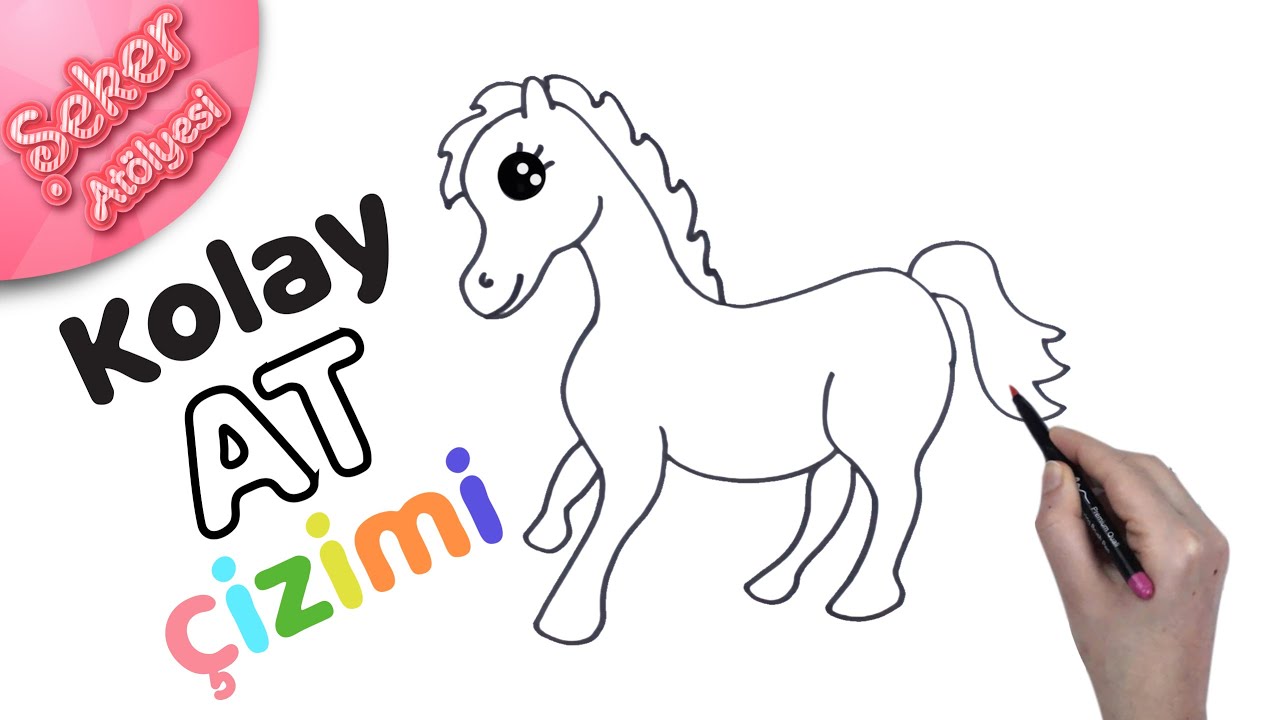 Sevimli At Nasıl &Ccedil;izilir | Kolay At &Ccedil;izimi | Şeker At&ouml;lyesi