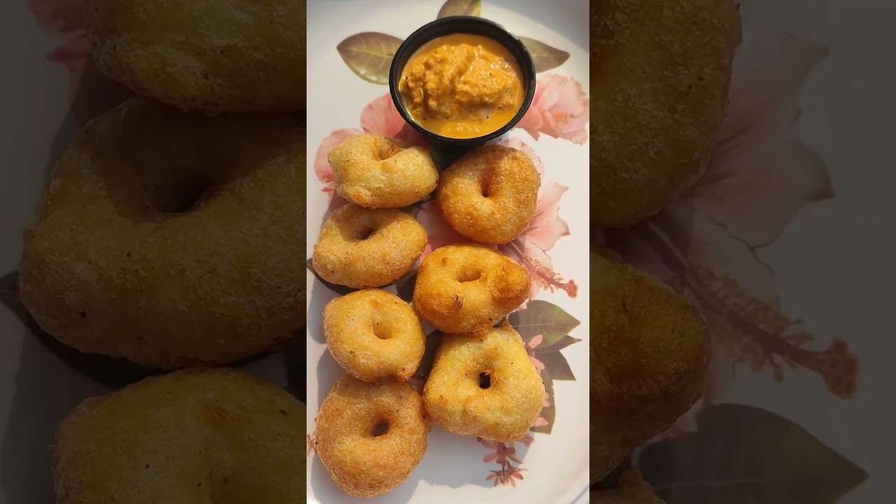 Mini Vada with onion tomato chutney Recipe by @Anitasfoodworld #shorts #viral #ytshorts #minivada