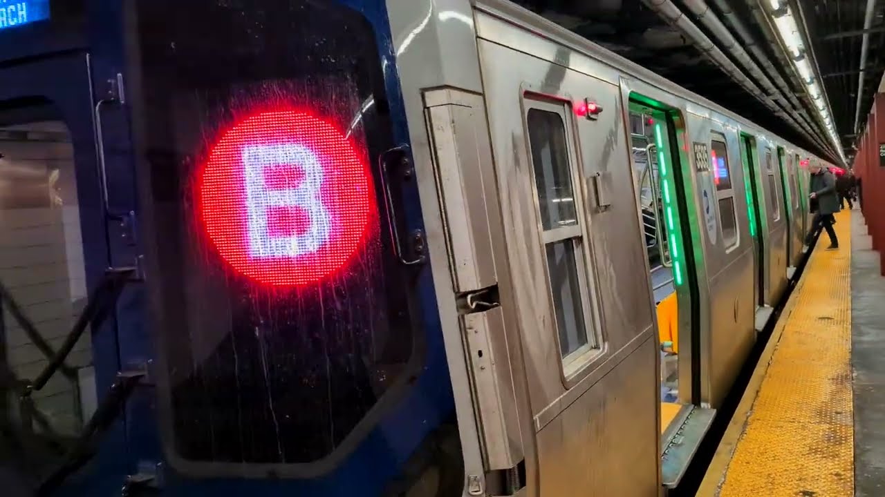 NYC Subway: R211 (B) & (D) (M) (Q) (R) Action at 47-50 Streets - Rockefeller Center