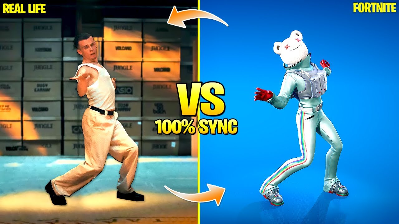 FORTNITE DANCES IN REAL LIFE (Jungle, Let's Go Back, APT, (Tiktok and Icon Series Dances)