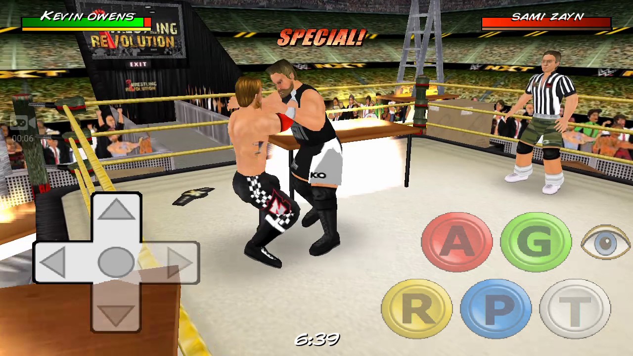 WR3D 2k17 mod kevin owens powerbomb sami zayn into a flaming table