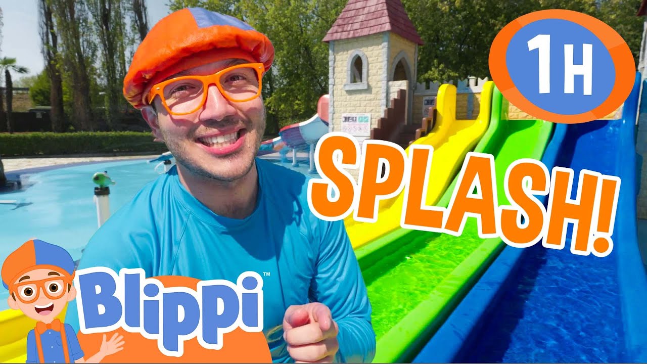 Blippi's Colorful Water Park! | Fun Educational Videos for Kids | Let's Go Swimming!
