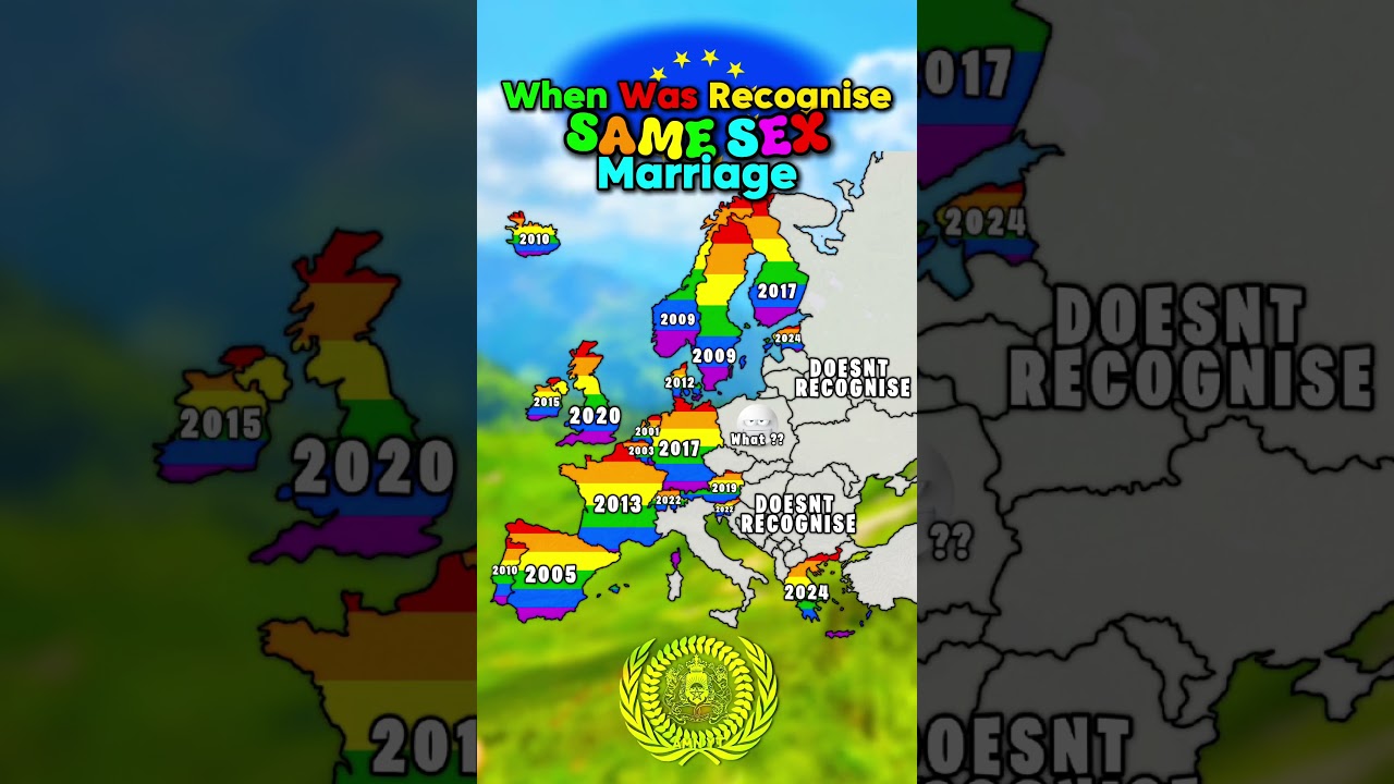 When Was Recognise SAME SEX Marriage 🏳️&zwj;🌈 ? #gay #sex #europe #mapping #history #geography