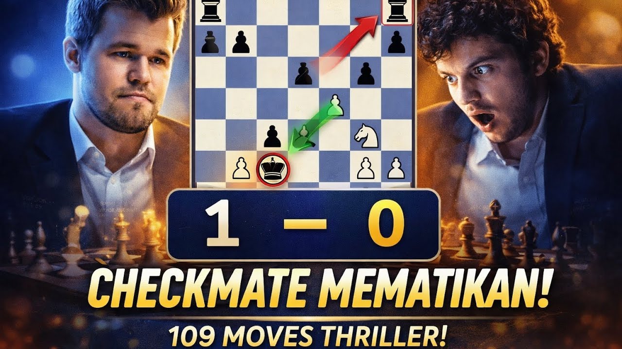 White Wins! Dominasi Total Magnus Carlsen vs Hans Niemann !! 
