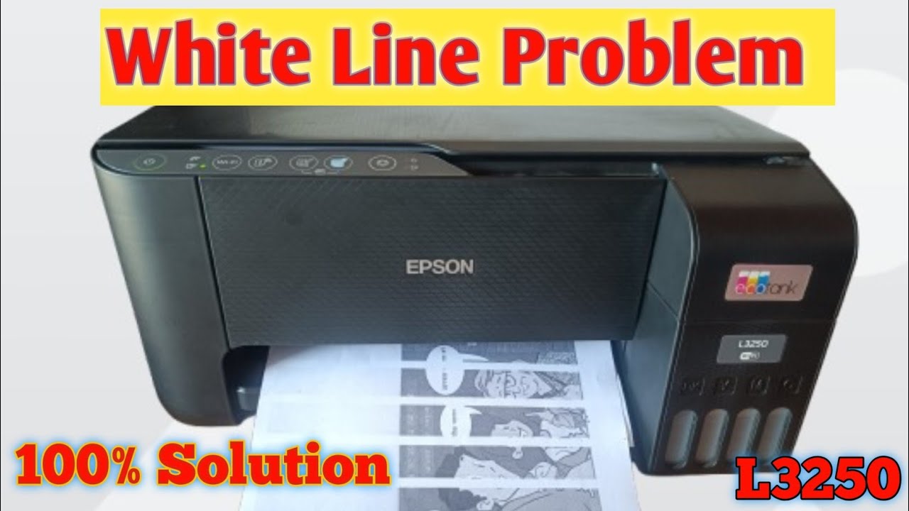Epson L3210, L3250 Printing Lining Problem || Epson Printing White Lining
