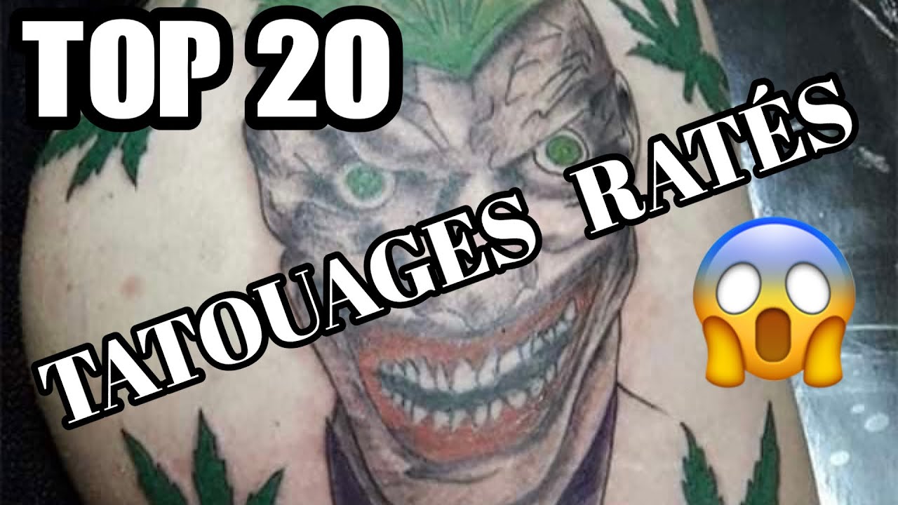 Top 20 tatouages rat&eacute;s