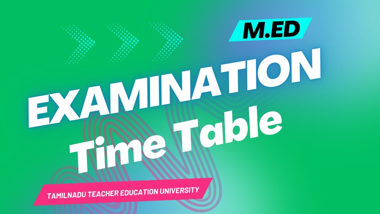 M.Ed Exam Time Table #semester I #TNTEU #education #தமிழ் #M Ed #B.Ed #tamilnadu #ytstudio #2024
