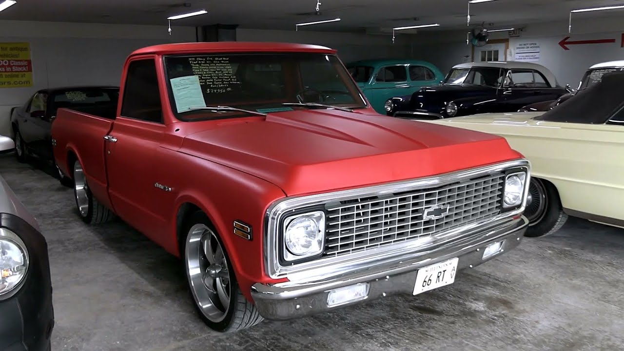 Lowered 1972 Chevrolet C10 Short Bed Pickup 355 V8