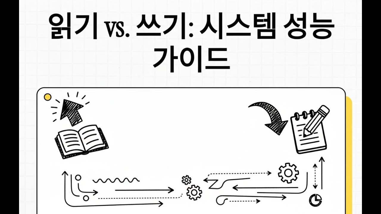 성능은 읽기와 쓰기로 나눠서 생각하세요