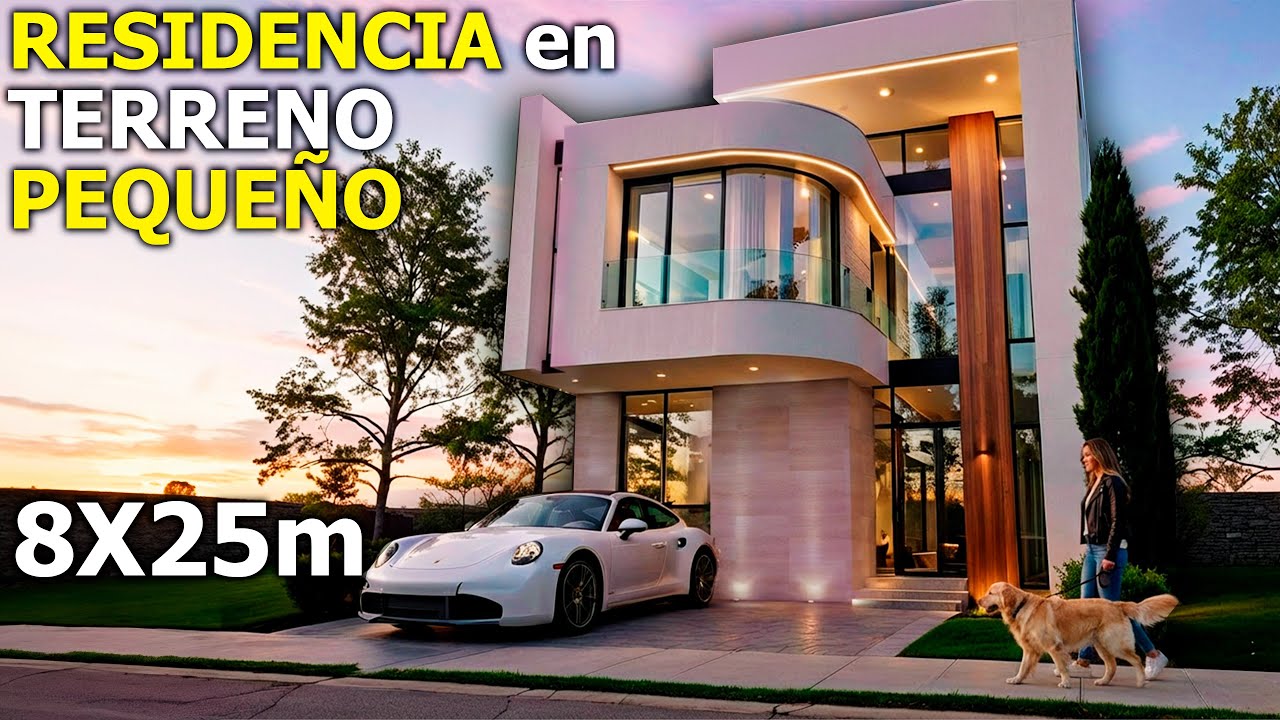 PEQUEÑA RESIDENCIA MODERNA con DISTRIBUCIÓN ÓPTIMA