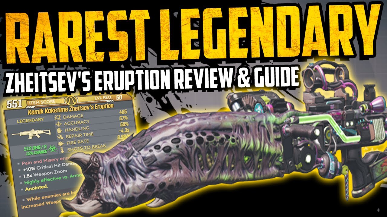 Borderlands 3: ZHEITSEV's ERUPTION REVIEW - New LEGENDARY - Rarest Assault Rifle - Full Weapon Guide