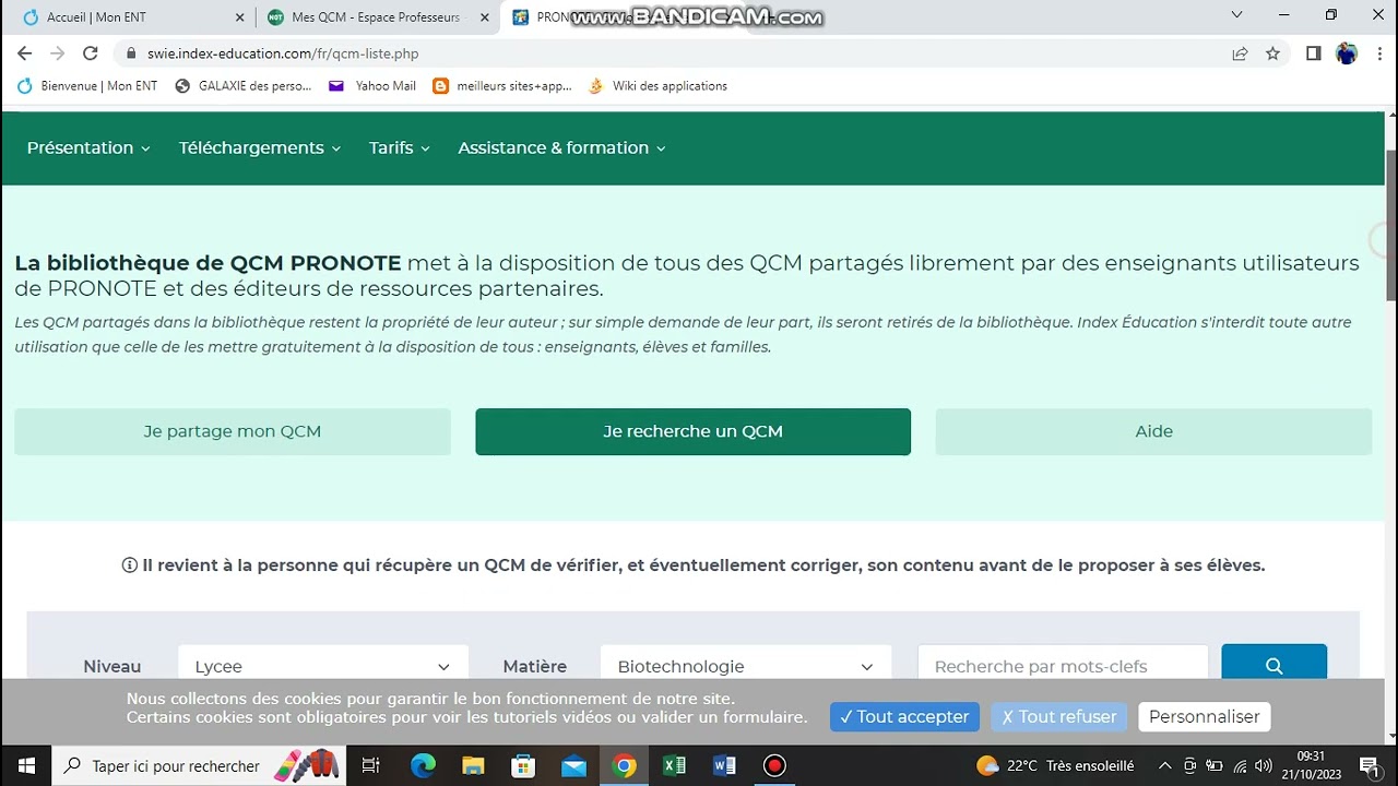 QCM Pronote 3 : Récupérer des QCM Pronote déjà existants
