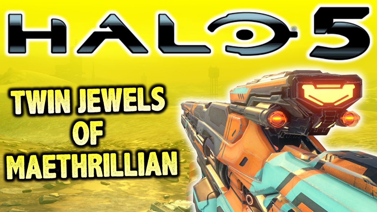 TWIN JEWELS OF MAETHRILLIAN BINARY! (Legendary Weapon) - Halo 5 Warzone