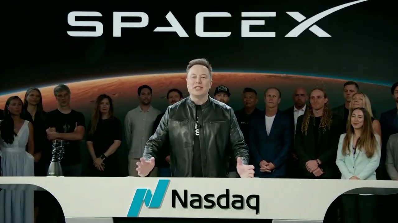 Elon Musk Rings the Nasdaq Opening Bell on June 12 for the SpaceX IPO