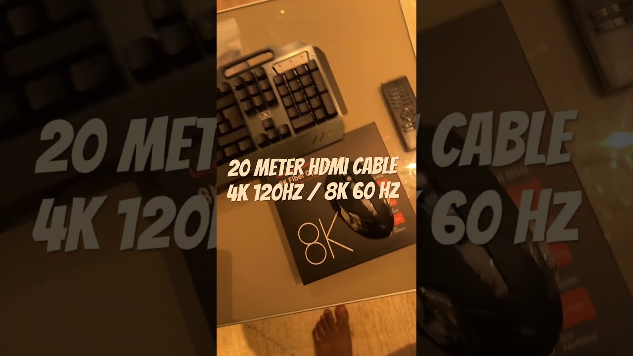 20 meters HDMI cable connecting my gaming PC in the room to my 4k TV👍😁😎