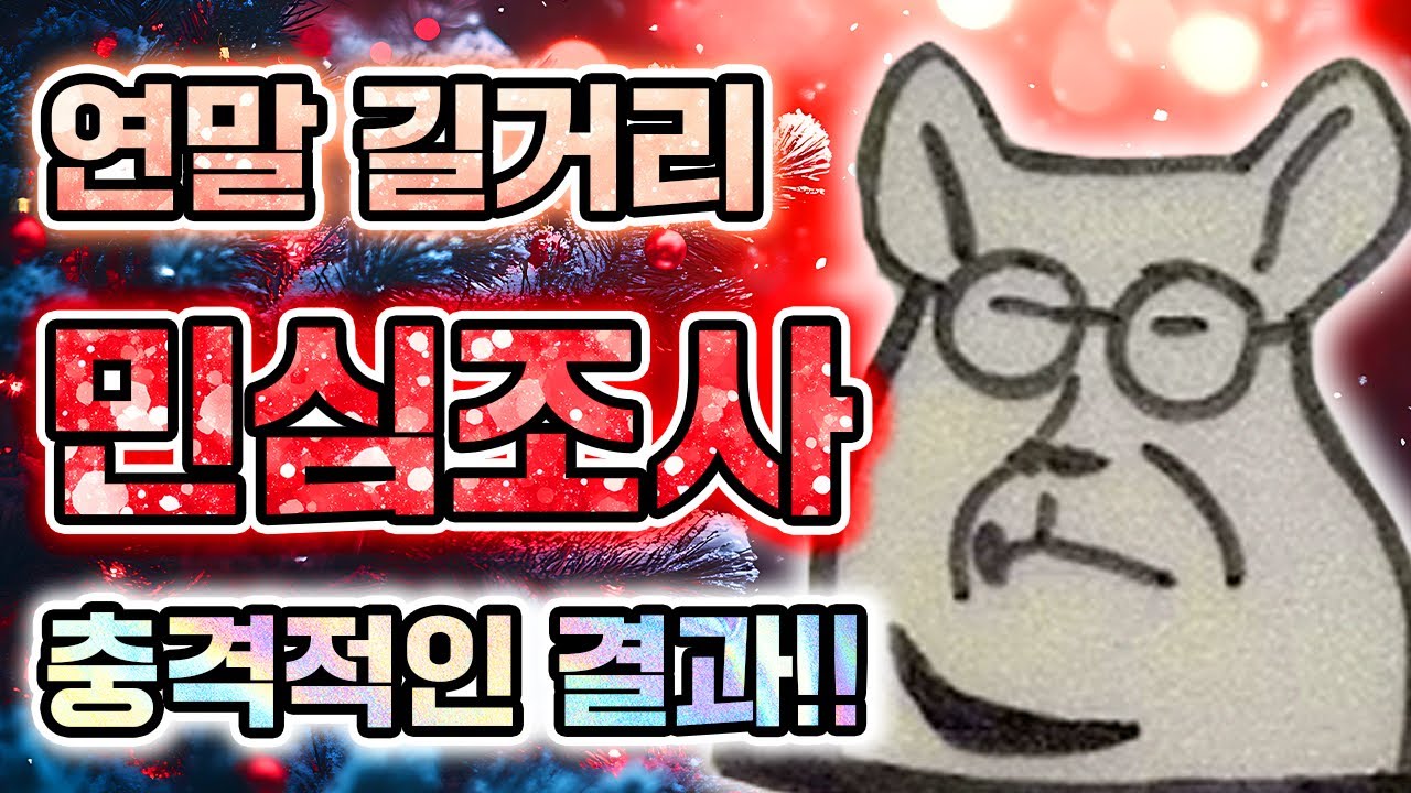 연말 길거리 민심조사 충격적인 결과!!