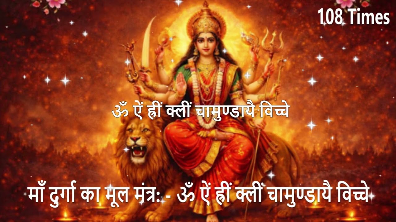 माँ दुर्गा का मूल मंत्र - ॐ ऐं ह्रीं क्लीं चामुण्डायै विच्चे/Navratri/Chaitra Navratri 2026/नवरात्रि