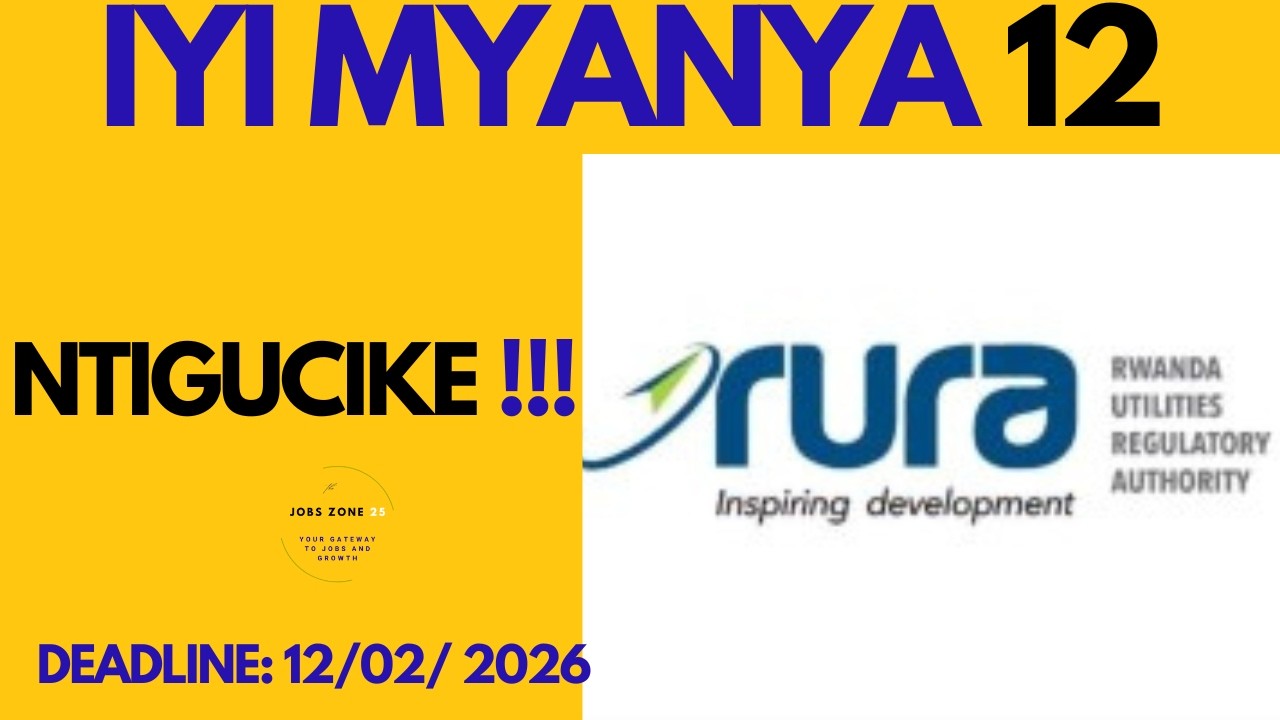 12 JOB POSITIONS at RURA.DON`T MISS!! Deadline: 12/02/2026